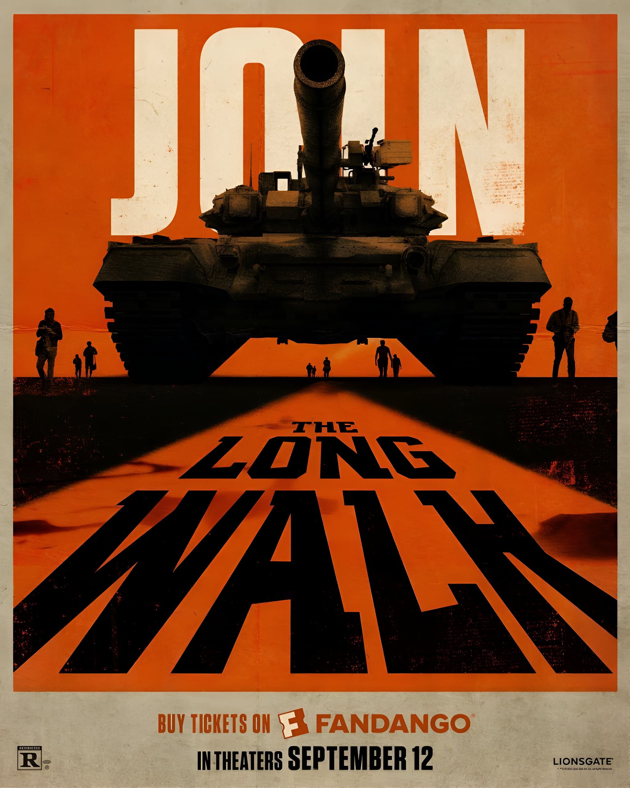 T-90M "Proryv" tank on the poster of The Long Walk film