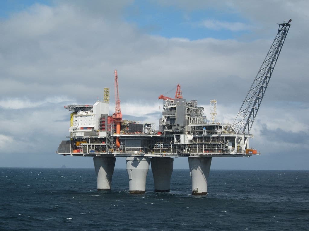 Oil platform in the North Sea