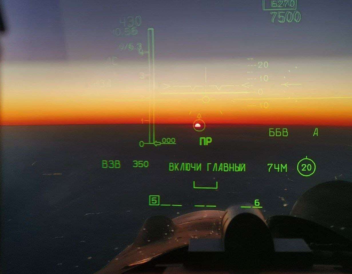 View from the cockpit of the Su-35S