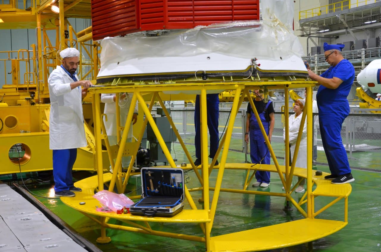 Стыковка грузового корабля «Прогресс МС-32» с ракетой «Союз-2.1а»