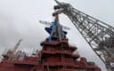 Mast over 18 Meters High Installed on Nuclear Icebreaker Chukotka