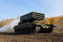 El TOS-1A "Solntsepyok" calcina fortificaciones a una profundidad de hasta 5 metros
