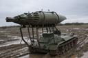 First robotic MLRS "Cultivator" with UB-32-57 aircraft blocks created in Russia