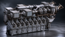 Ural engineers created a new V16 engine with twin turbochargers