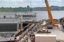 Nueva partida de secciones para el dique flotante en construcción "Capitán Anatoli Yermoláyev" comenzó a ser embarcada en la fábrica "Vympel"