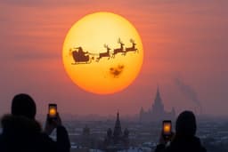 На Солнце появились гигантские пятна, похожие на Деда Мороза с оленями