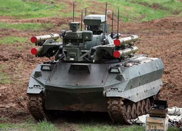Los robots de combate más nuevos "Kuriér" con ametralladoras encontraron un propósito inesperado