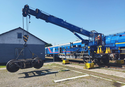 Russian Railways put into operation a small-capacity crane of 5 tons on a flat wagon