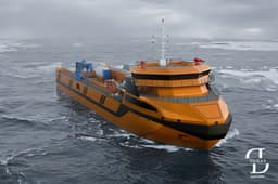 El concepto de buque para el suministro de plataformas marinas de petróleo y gas fue desarrollado en la oficina de diseño "Topaz"