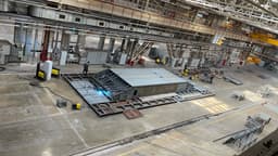 Assembly of the hull of the non-self-propelled barge Project 1520 is almost complete at Zhatay Shipyard