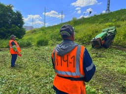 Tracked robotic lawnmowers deployed to combat hogweed in Moscow