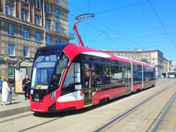 На 95% локализованный трамвай, да еще с системой автопилота. Представлен передовой российский трамвай «Невский»