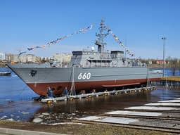 Новый российский корабль противоминной обороны «Лев Чернавин» проходит госиспытания