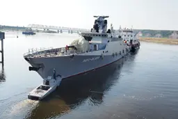 New Russian Missile Ship's "Calibers" and "Onyxes" Fired at an Aerial Bomb
