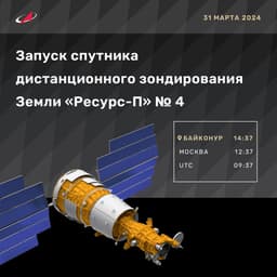 Предпоследний российский спутник «Ресурс-П» стартует с Байконура