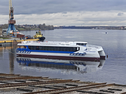 Третий скоростной катамаран «Форт Александр I» сошел со стапелей в Петербурге