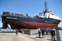 The "Mikhail Chekov" Rescue and Salvage Tugboat Commissioned by the Ministry of Defense Was Launched in Astrakhan