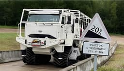 Замена французских машин NOMAD 65 : KMZ испытал гусеничные модули для геологической разведки