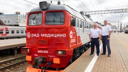 РЖД представили медицинский поезд «Святой Пантелеймон»
