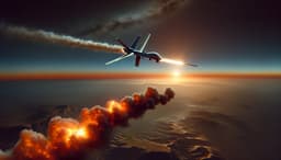 Разгоняется до 300 км/ч: уникальные кадры похожего на ракету перехватчика дронов 