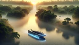 Перевезет до 50 кг грузов по воде: в Томске изобрели речной дрон