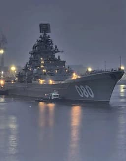 First footage of the cruiser "Admiral Nakhimov" after modernization: went to sea trials
