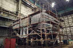 Новый ледокольный буксир «Нарвская застава» получил второй из восьми блоков корпуса