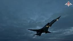 Russian Su-30SM and Su-27 fighters covered Tu-22M3 bombers over the Baltic Sea