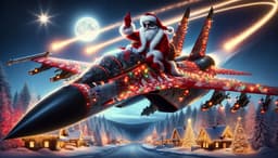 Bulgarian Santa Claus Replaces Sleigh with Soviet Su-25 Attack Aircraft