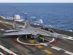 MiG-29KUB Carrier-Based Fighters Conduct Flights in the Arctic