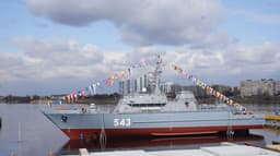 Russian ship "Pyotr Ilyichev" with AK-306 artillery system destroyed BECs and UAVs in Kamchatka