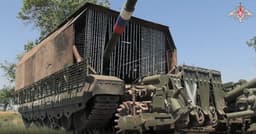 Rare Duo: "Flying" T-80BVM Battle Tank Equipped with 7-Ton TMT-K Mine Sweeping System