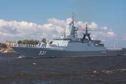 Corvette "Soobrazitelny" used the "Uran" missile system in the Baltic Sea
