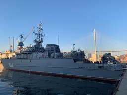 Naval minesweeper "Yakov Balyaev" destroyed USVs with AK-306 artillery fire off the coast of Kamchatka