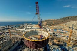 Rosatom Showed the Installation of the Reactor Building Containment Shell at Power Unit No. 4 of the Akkuyu NPP