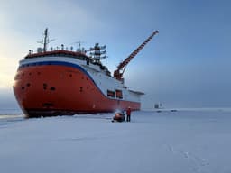 Mi-8 Helicopters Provide Rotation of Scientists at Drifting Station "North Pole-42" in the Arctic for the First Time