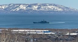 Large landing ship "Admiral Nevelskoy" left the base in Kamchatka
