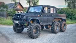 Unique UAZ 6x6 monster truck with a frame from "Hunter" and a V8 engine from Toyota Land Cruiser is being sold for 10 million