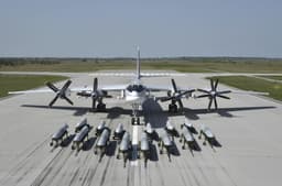 First images of Kh-101 missiles being loaded onto the pylons of a Tu-95MS bomber have emerged