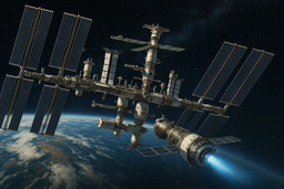 На международной космической станции проведена коррекция орбиты