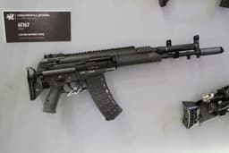 Russian intelligence officers armed with a balanced alternative to the AK-12