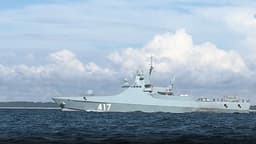 Корабль «Виктор Великий» поразил из ЗРК «ТОР-М2» ракету-мишень «Уран», запущенную с корвета «Стойкий»