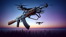 Дрон с облегчённым автоматом Калашникова в связке с беспилотником-разведчиком начали применять российские военные 