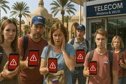 Российские туристы столкнулись с массовой блокировкой мобильной связи в Египте