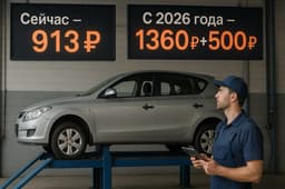 Техосмотр автомобилей в России может подорожать с 2026 года