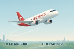 Из Екатеринбурга запустили один прямой авиарейс в Челябинск: на «Суперджете» менее чем за час