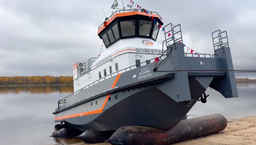 Буксир-толкач «Василий Верещагин» проекта ТСК.395М спустили на воду на СЗ «Череповецкий» 