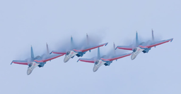 Русские истребители Су-30СМ и Су-35С покорили небо Китая: пилотажная группа ВКС России выступила на авиашоу в Наньчане