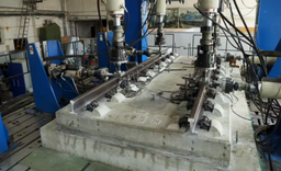 HSM track structure tested with double load: 8 pulsators press the "track cake"