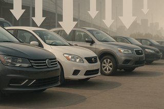 In which Russian regions have used car prices fallen the most?